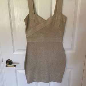Gold bodycon dress